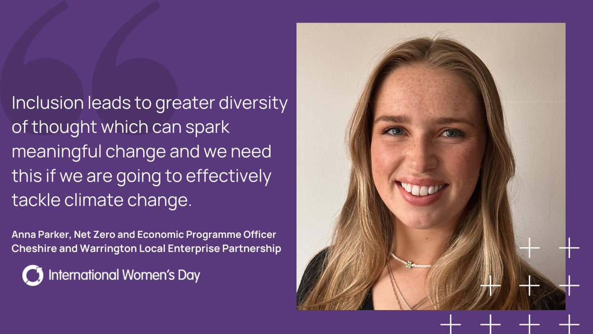 Anna Parker, Net Zero & Economic Programme Officer here at the LEP shares what inclusion means to her. Hear more from Anna & other #Cheshire women here: cheshireandwarrington.com/latest-news/ce… #IWD2024 #Inspireinclusion