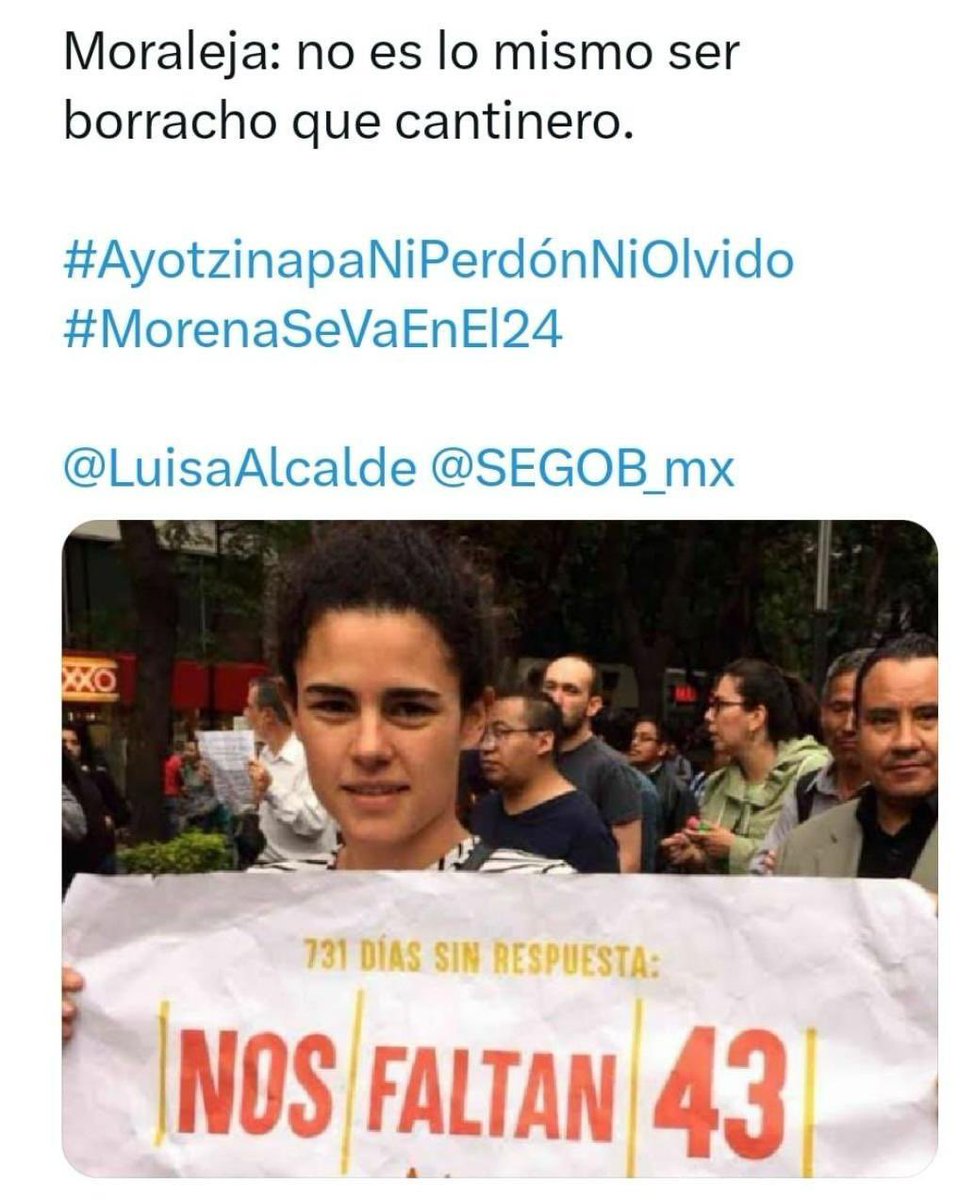 JesusMartinMx's tweet photo. Buenos días. Siempre, siempre hay un #twitt No se pierdan un detalle. @LuisaAlcalde @lopezobrador_ @VidulfoRosales #NosFaltan43 @SEGOB_mx https://t.co/cl38Ocj7S4