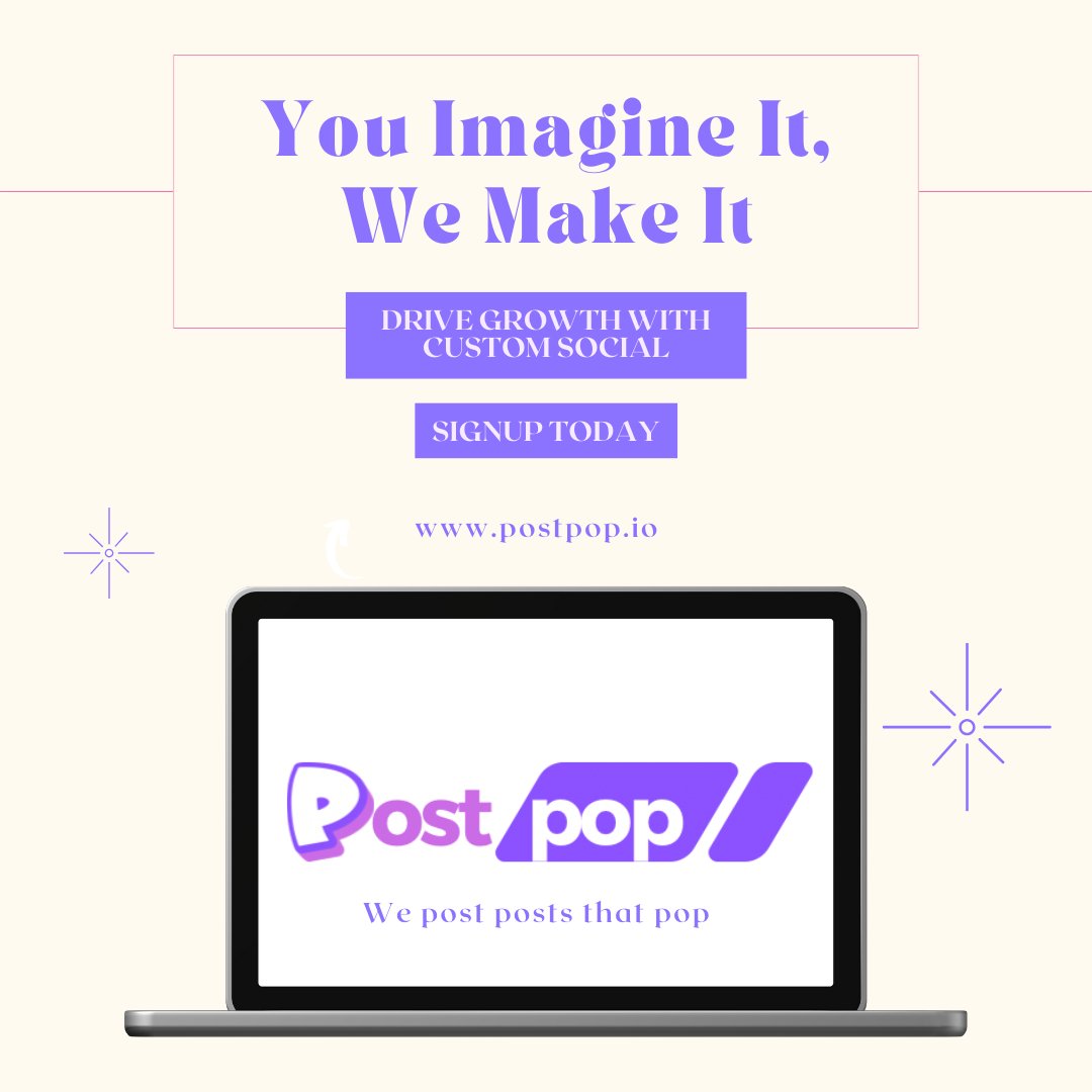 OurPostPop's tweet image. You imagine it, we make it- Custom social to boost your distributorship! Learn more at postpop.io