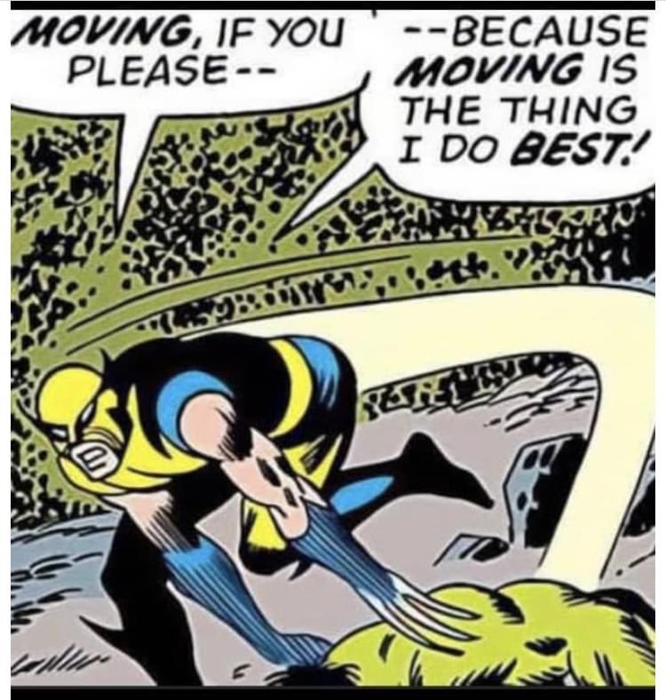 Moving on fast through today… 
#ThursdayThrowback #Wolverine