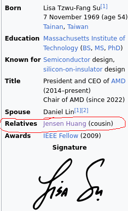 Ok hold up, pump the brakes Are you telling me that Lisa Su, the CEO of AMD, and Jensen Huang, the CEO of NVIDIA, are COUSINS???? I'm sorry, WHAT????