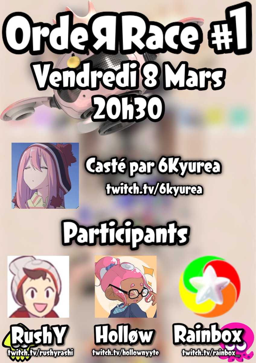 Demain à 20h30 j'organise et commente la première édition de l'OrdeЯRace ! Il s'agit d'une course sur le DLC "La Tour de l'Ordre". Chaque participants streamera également sa POV, n'hésitez donc pas à passer les encourager !

Rt apprécié 🫶