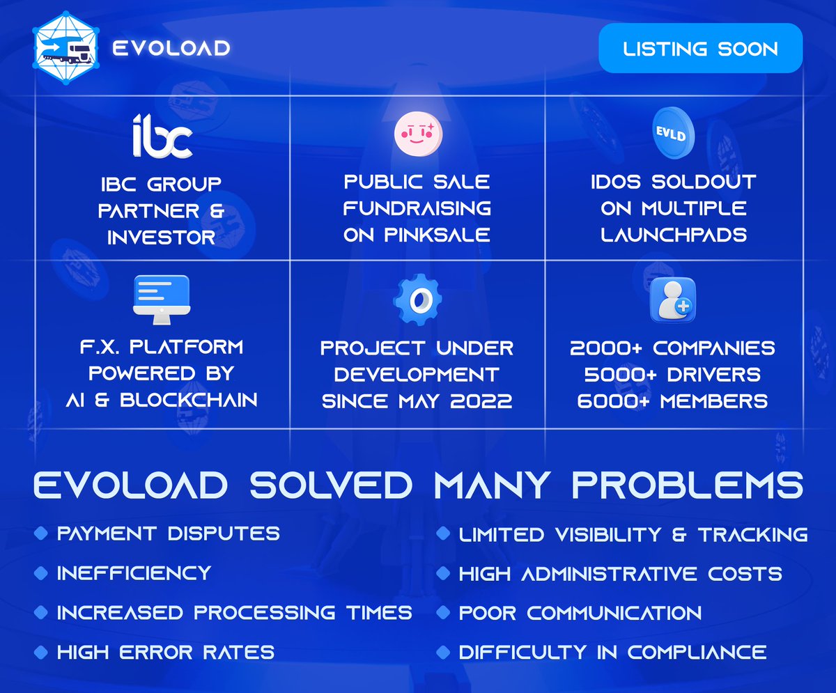 💡Discover the future of logistics with @evoload 🚀 offering a groundbreaking marketplace fueled by A.I. & blockchain effortlessly linking shippers and carriers, setting new standards for security and transparency of blockchain to redefine the logistics experience, With