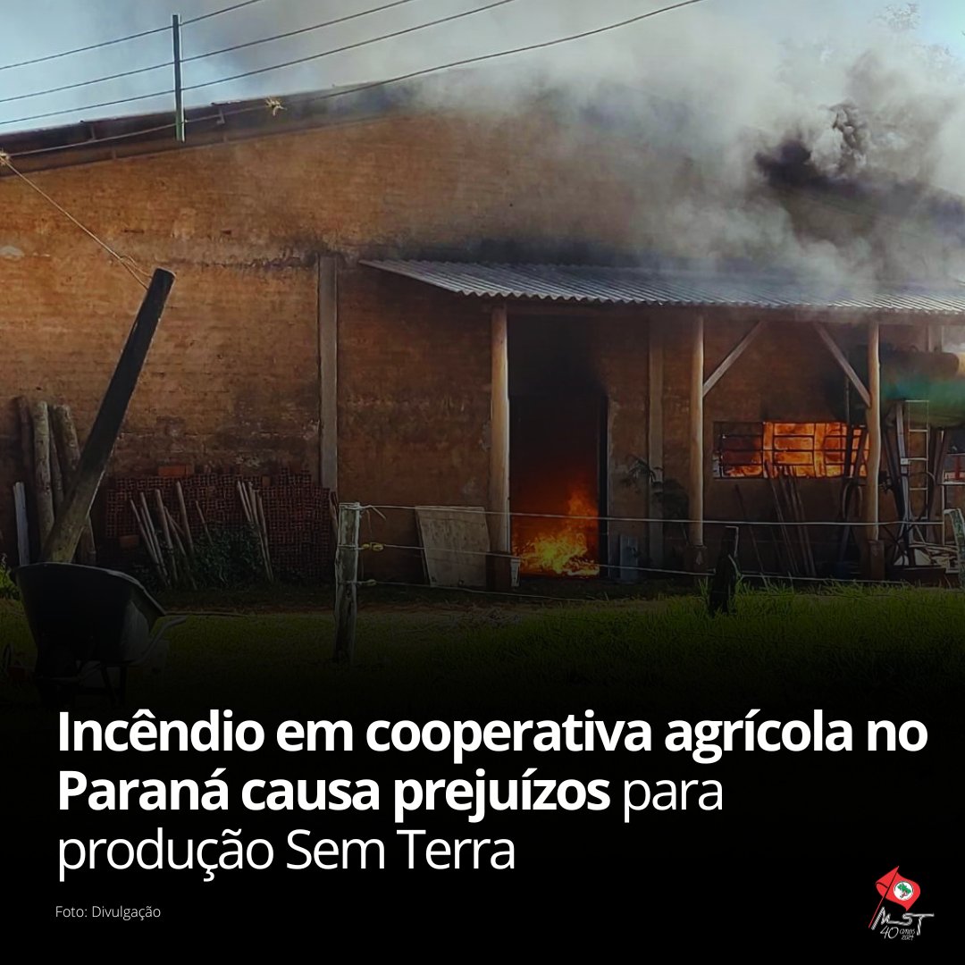MST_Oficial's tweet photo. ‼️ UM INCIDENTE ATINGIU A COOPERATIVA DE PRODUÇÃO AGROPECUÁRIA VITÓRIA (COPAVI)
📲 Confira no link abaixo a nota na íntegra: https://t.co/rcFsmQcspL
#COPAVI #MSTnoParaná #Alerta https://t.co/aqCHBQqzd0