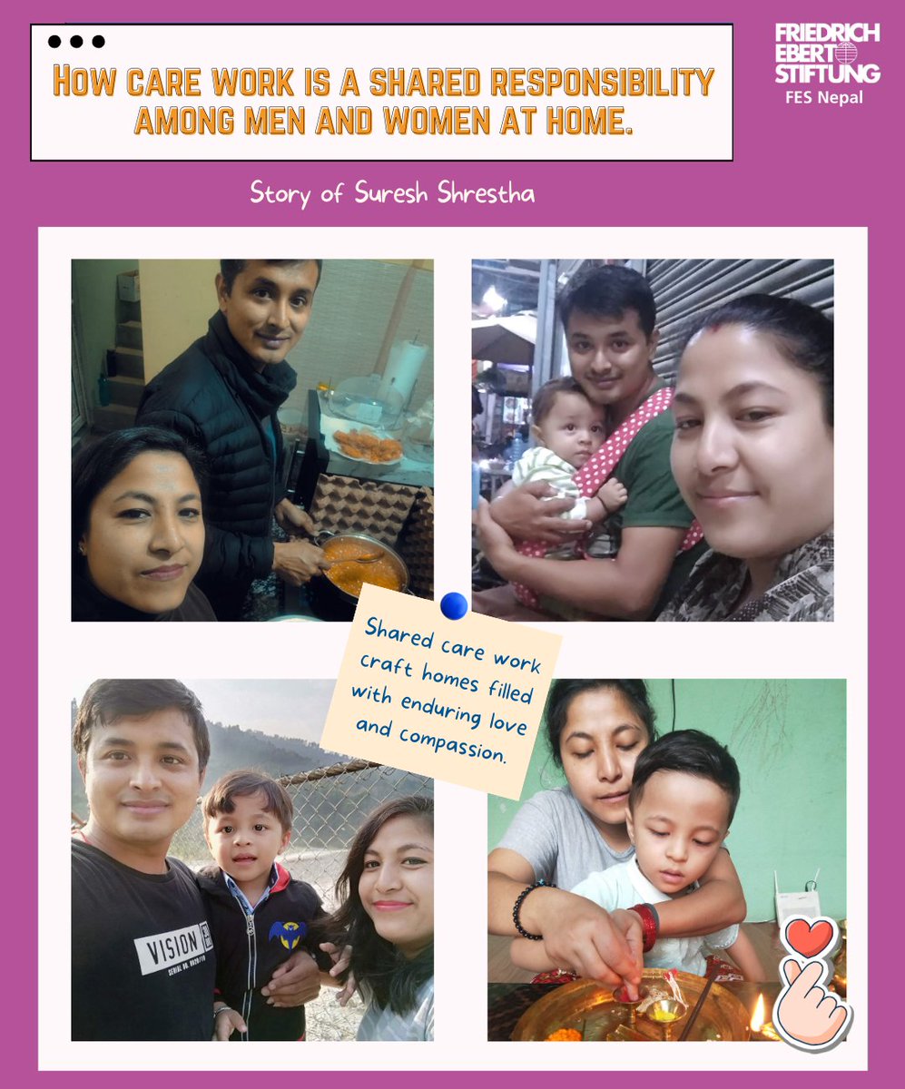 FESinAsia's tweet photo. 🏠 #WhenCareWorkIsShared:🇳🇵Suresh Shrestha recognizes that chores are shared responsibilities. His idea for equality in care work is simple yet profound - a fair distribution of responsibilities and flexibility.
🌐https://t.co/XdI72m1AQY
#IWD2024
#IWD
#internationalwomensday https://t.co/OXJ6yLWGqD