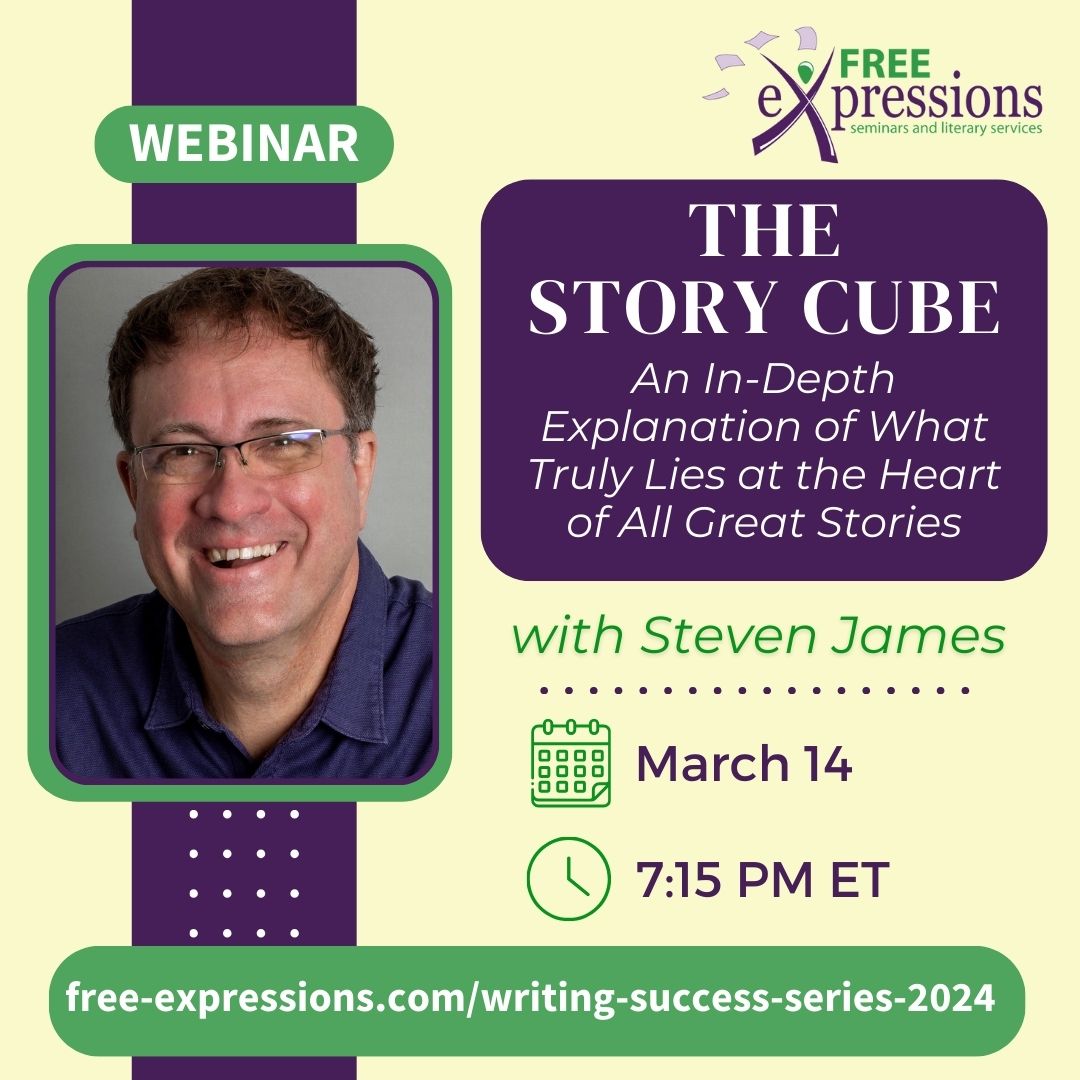Sign up for the next webinar in our Winter-Spring Success Series with bestselling author Steven James! He will be presenting The Story Cube on Thursday, March 14 at 7:15 PM ET. Sign up here: free-expressions.com/writing-succes…