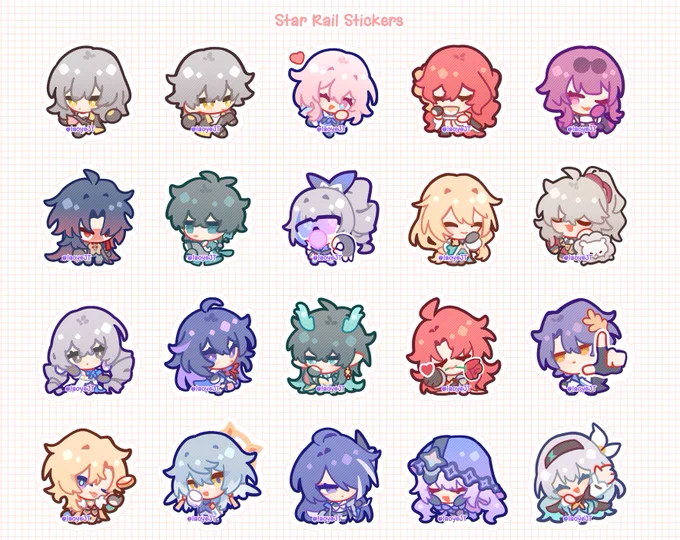 Finished my starrail cheebs  (+ some furry ears standee) 