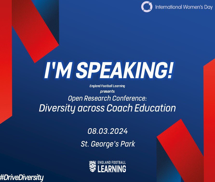 Looking forward to IWD tomorrow, being in a room full of people passionate about representation in coaching