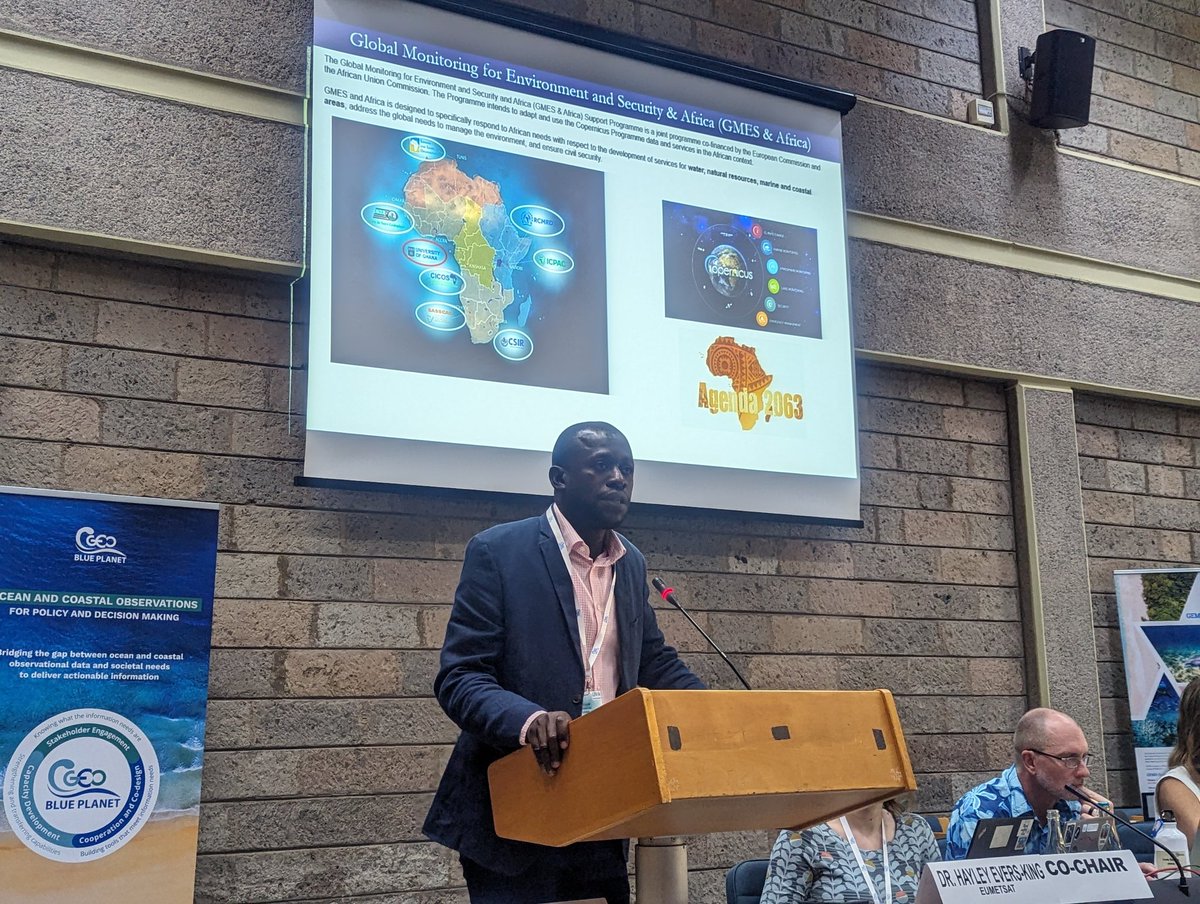 Focus on @GMESAfrica products and services at @GEOBluePlanet @UNEP Ocean and Coastal observation and prediction workshop for policy and decision making