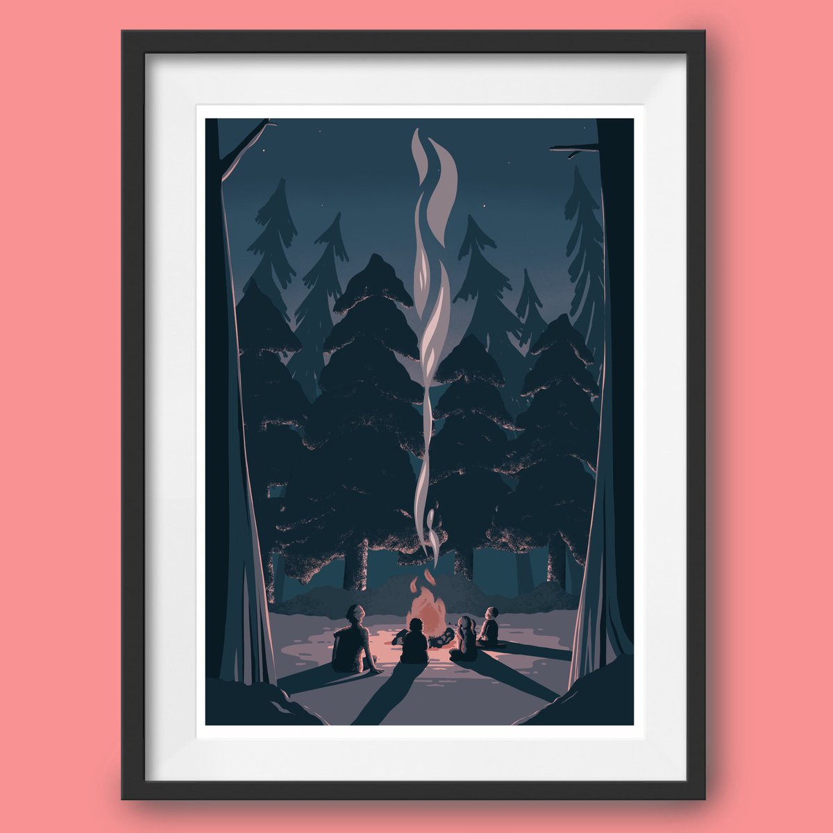 Campfire kids Finally getting round to finishing loads of half done stuff and getting them out as prints. peteotway.bigcartel.com/product/campfi…