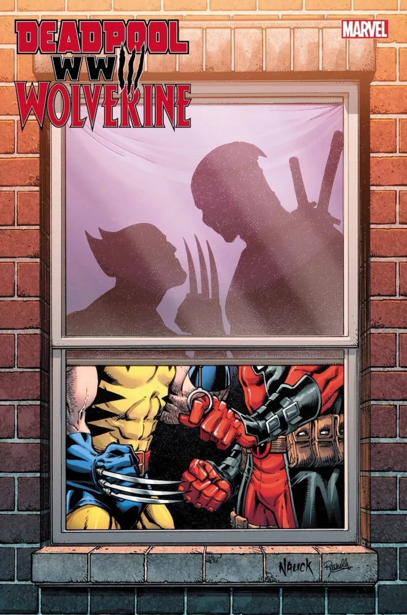 A🩸cool variant cover for 
#DEADPOOL #WOLVERINE WWIII #1 by the awesome TODD NAUCK ‘WINDOWSHADES’