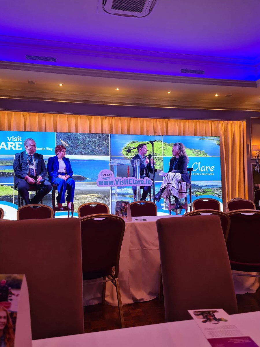 Attended a wonderful Tourism Together Networking event @InnatDromoland yesterday. A great line up of local experts and guest speakers including @poloconghaile who gave some interesting insights on tourism trends - destination dupes and cold cations anyone? #visitclare #tourism