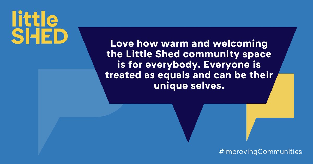 Having a voice, offering support, making everyone welcome and providing a space to connect with others is what we do at #RHALittleShed Listening to our #communityhub visitors feedback is so rewarding 💛💙 🌐bit.ly/3V0MH5w