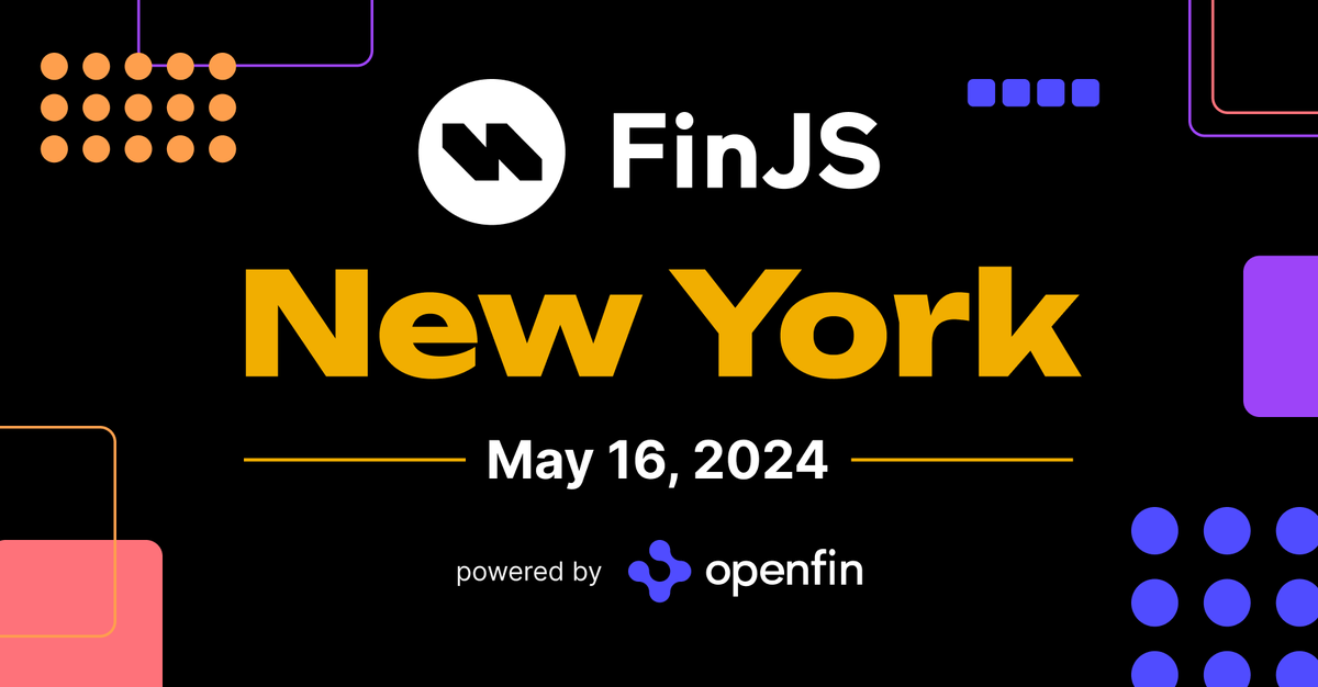 finjsio's tweet image. Registration is now open! Join us on Thurs., May 16 in #NYC

Follow the link for more info and to register 👉 hubs.li/Q02nq8xt0

#JavaScript #BuiltOnOpenFin #Ai #Innovate #OpenFin