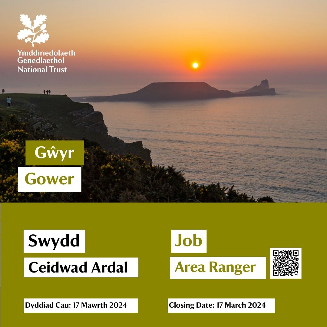 Job Vacancy: Area Ranger 

Passionate about conservation and love the outdoors? Join our dedicated team in preserving Wales' iconic landscapes as an Area Ranger! 

Apply by March 17th: bit.ly/49XFyHq