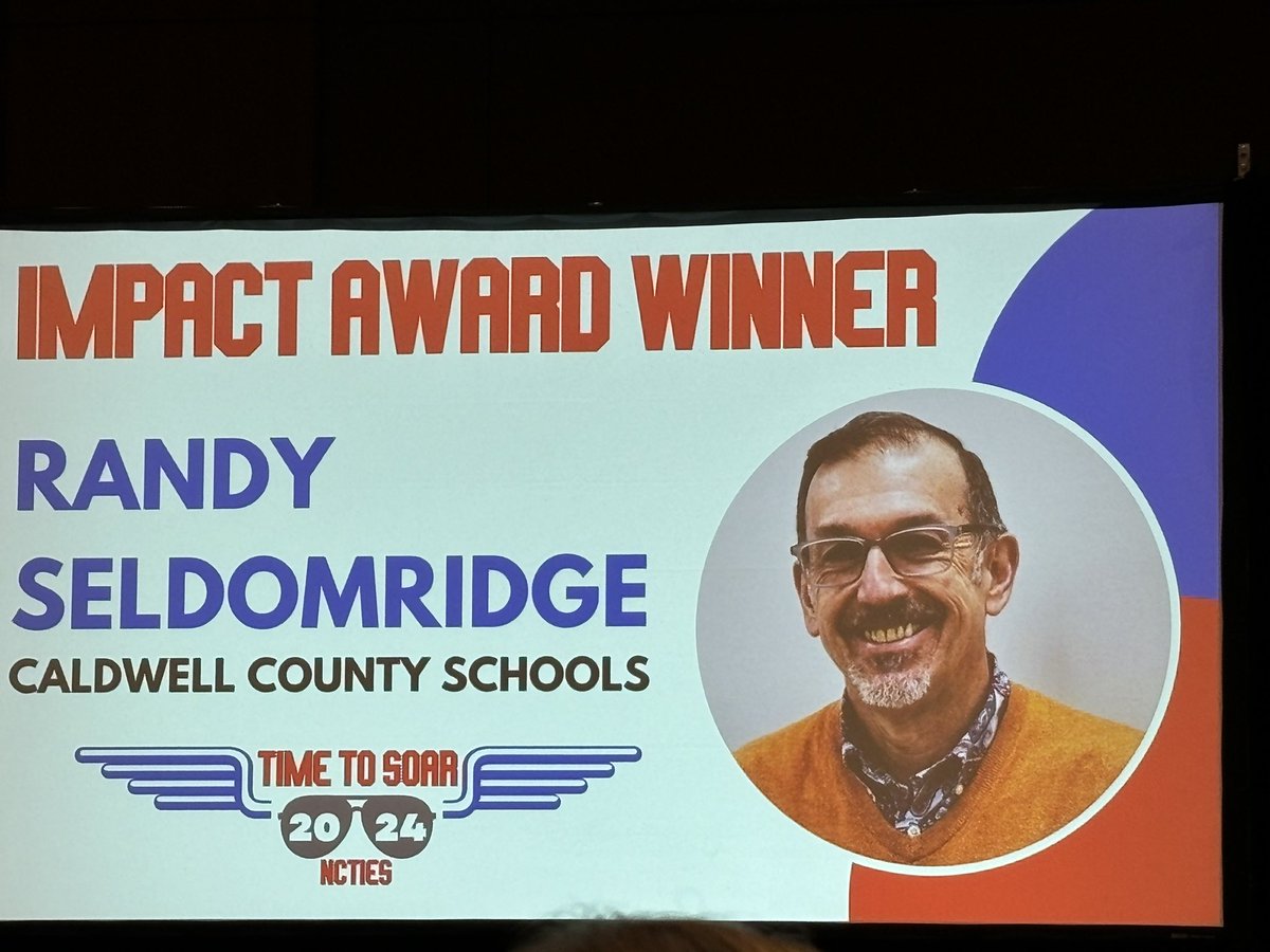 KMcEllen's tweet photo. Congratulations to our own Randy Seldomridge for his Impact award at NCTIES! https://t.co/qTKMqPW6ze