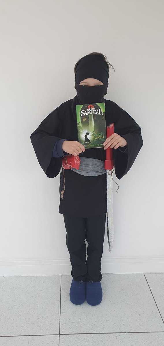 fenner_michael's tweet photo. @YoungSamurai Here is my son Evan as a Samurai from your book series for World Book Day. They are fantastic books. He has devoured them voraciously, and has gone back to re-read them multiple times! https://t.co/whBSXroOsF