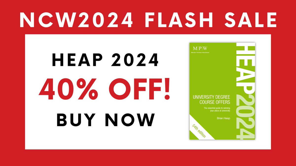 Make the most of #NationalCareersWeek with 40% off HEAP 2024! Help your students start their university application journey with 40% off this careers library favourite. Buy now: trotman.co.uk/products/heap-… #NCW2024 #Careers #CareersEducation #UCAS