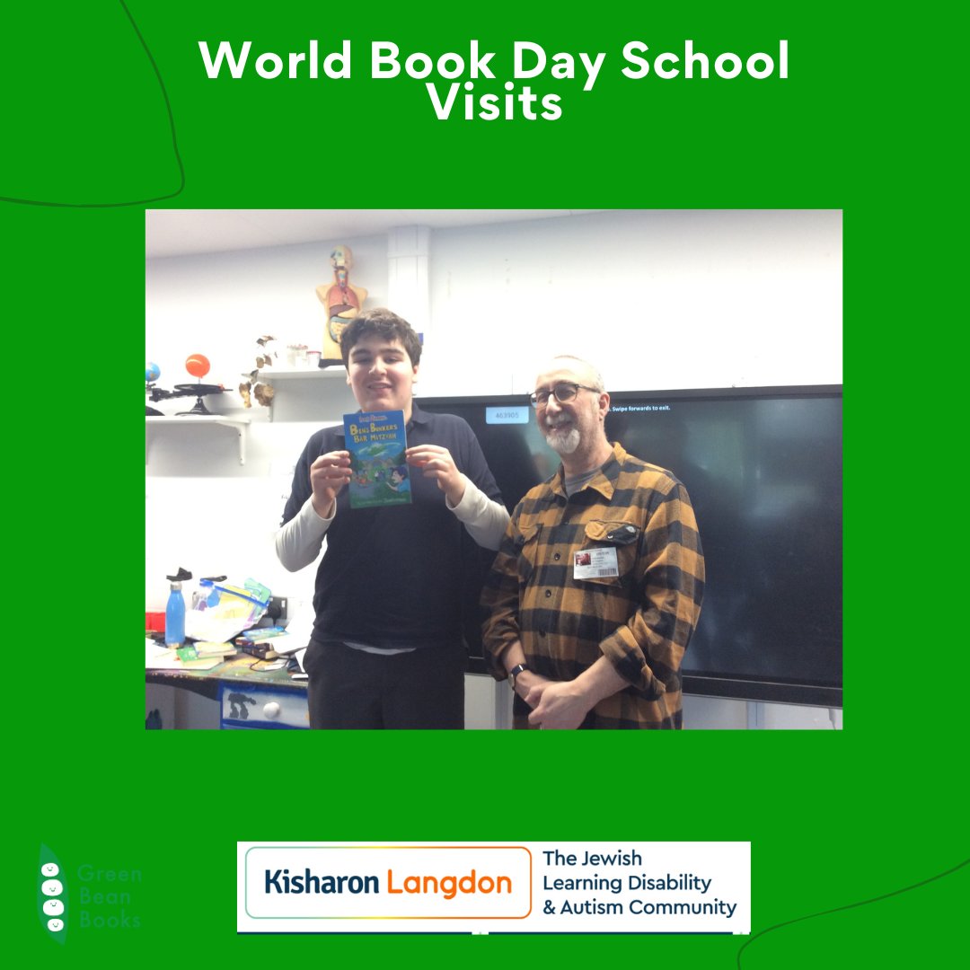 A busy week for @ivorbaddiel this week with World Book Day visits to Simon Marks Primary & Kisharon School. Ivor ran a brilliant story workshop and read some of 'Ben's Bonkers Bar Mitzvah,' a story about aliens, family and adventure. Available from greenbeanbooks.com