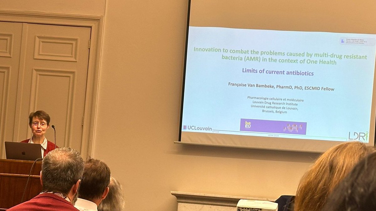Belgian Society for Microbiology (BSM) (@microbiobel) on Twitter photo Dive into the vital topic of antibiotic limitations with Françoise Van Bambeke <a href="/VanBambekeUCL/">Françoise VanBambeke</a> from UCLouvain. Discover the barriers and bottlenecks, and explore potential solutions to combat antimicrobial resistance. Join the conversation now! #EU2024BE #BSM #AMR Dive into the vital topic of antibiotic limitations with Françoise Van Bambeke <a href="/VanBambekeUCL/">Françoise VanBambeke</a> from UCLouvain. Discover the barriers and bottlenecks, and explore potential solutions to combat antimicrobial resistance. Join the conversation now! #EU2024BE #BSM #AMR