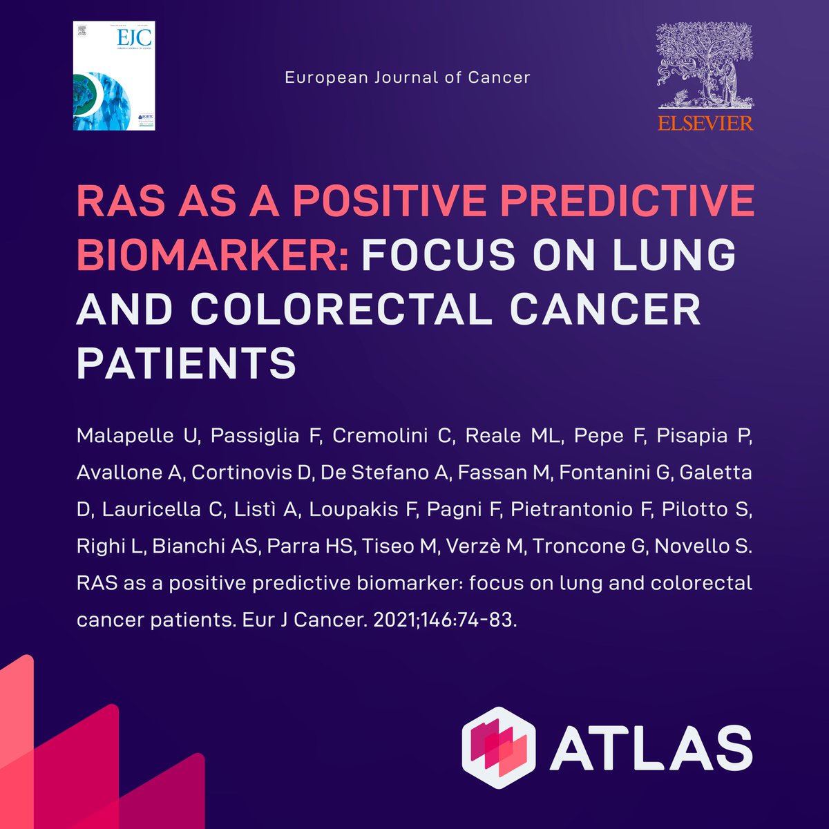 In the last years, careful attention has been paid on #KRAS and #NRAS gene mutations in #NSCLC and #CRC patients because of their prognostic and predictive roles. Get more information by reading this @ABiomarkers paper published on @sciencedirect. 🔗sciencedirect.com/science/articl…