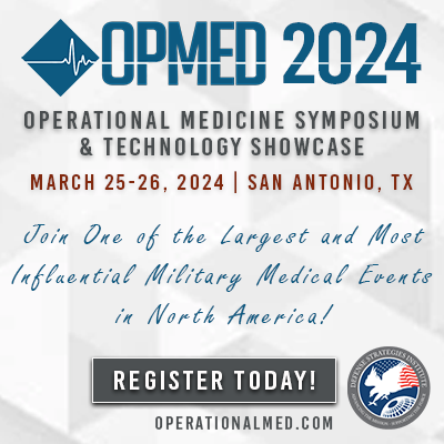 JSOMonline's tweet photo. The Journal of Special Operations Medicine is a Media Partner of the upcoming Operational Medicine Symposium and Technology Showcase (#OPMED2024) happening March 25th-26th in San Antonio. The JSOM will be at Booth 104. If you plan to be at #OPMED, please stop by and say hello. https://t.co/ru4Eco5kL6
