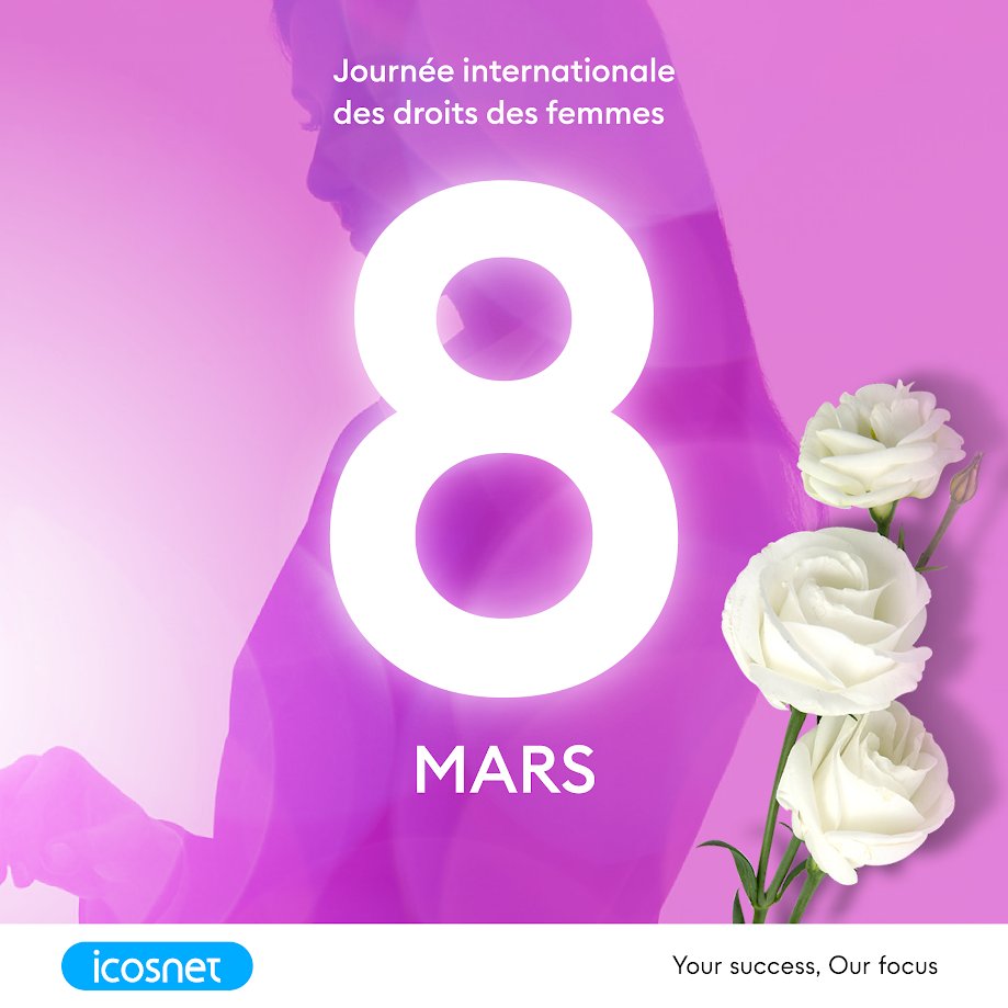 icosnet1's tweet photo. En ce 8 mars, prenons le temps de célébrer vos succès, petits et grands, et de reconnaître les défis que vous avez surmontés avec grâce. Que cette journée soit l'occasion de vous rappeler à quel point vous êtes précieuses et essentielles à la société https://t.co/oT3SMHzBxu