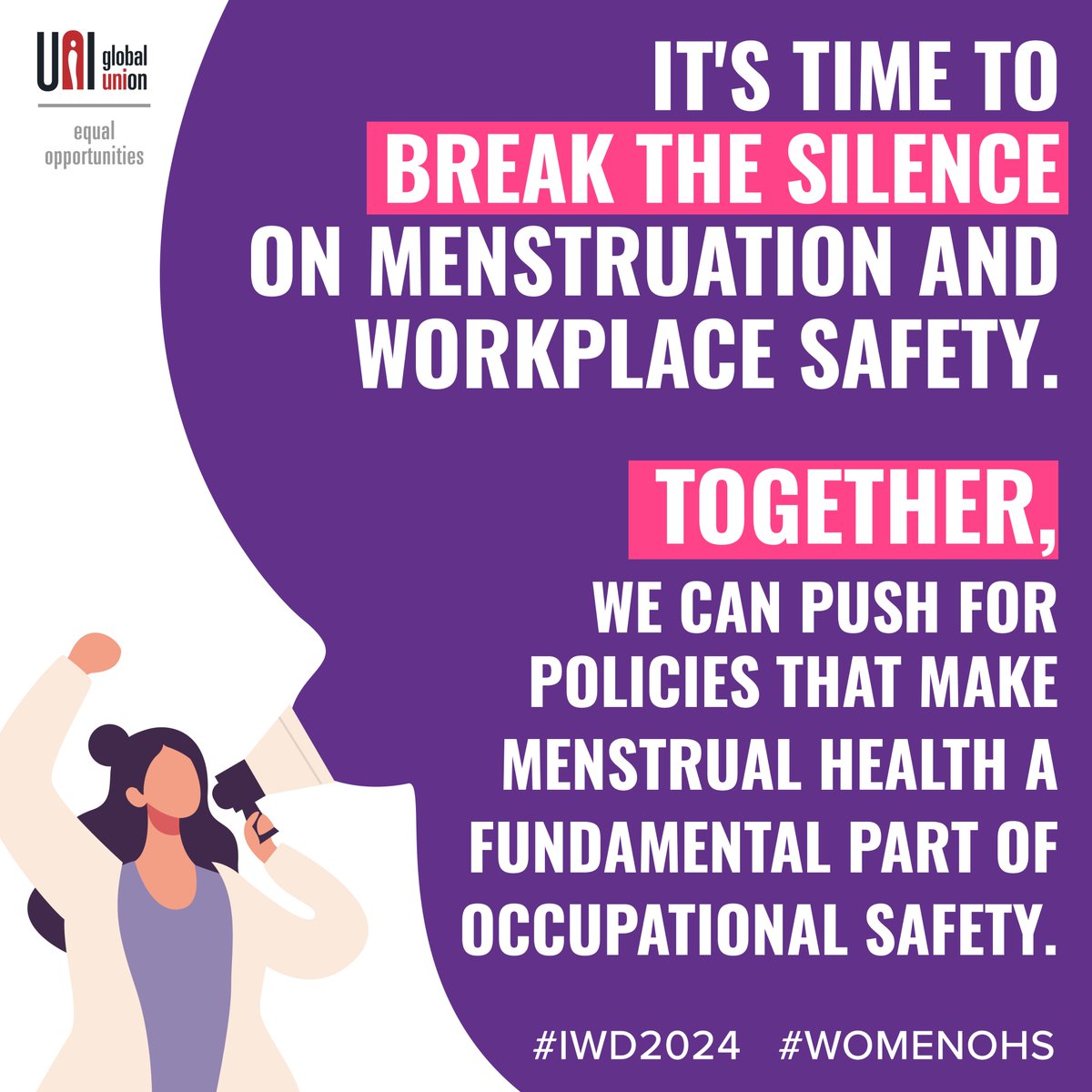 Societal norms and misconceptions around menstruation can result in stigma and a lack of access to sanitary products and facilities, increasing health risks for people with a uterus. It is time to break the silence on menstruation in the workplace #womenOHS #IWD2024