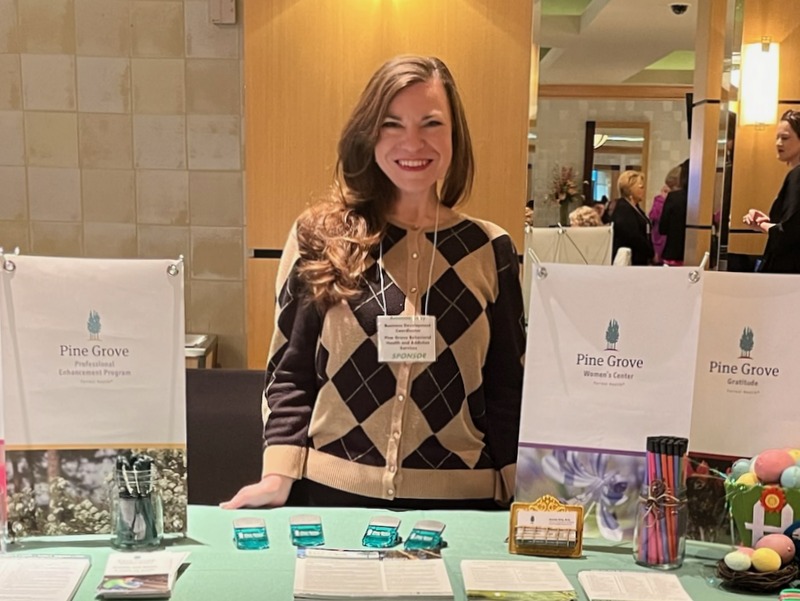 Pine Grove's Amanda Kirby at the @MHA 2024 Opioid Summit in Philadelphia, MS. This year's theme was 'From Revolving Doors to Winning Wars” and provided education and networking opportunities for healthcare professionals. Thank to everyone who visited us at the Pine Grove booth!