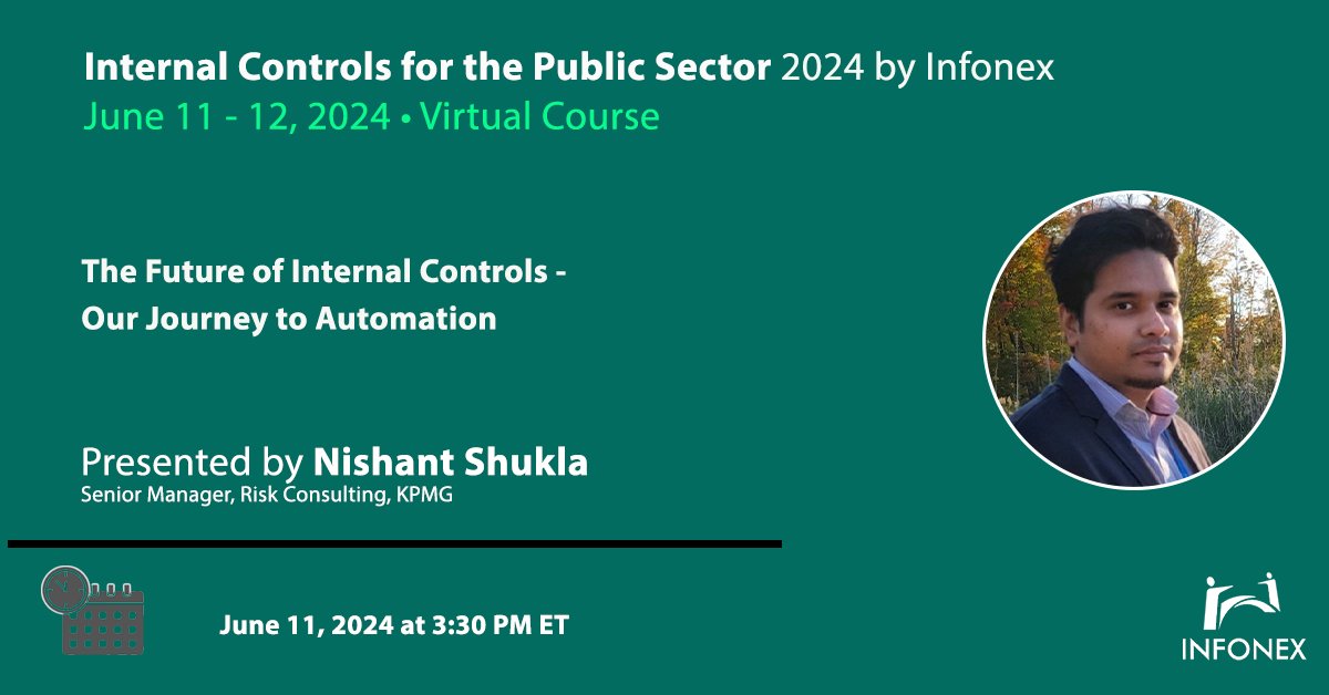 Join us at the Public Sector Internal Controls Conference! Explore the future of internal controls, Nishant Shukla's groundbreaking presentation on automation. Don't miss the journey towards efficiency and innovation! infonex.com/1466/register/ #InternalControls #AutomationJourney