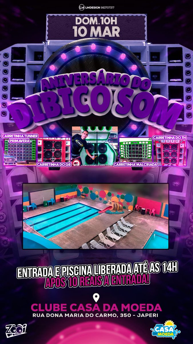 Essa vc não pode perder a entrada é a piscina e liberada até as 14h cheguem cedo evento sujeito a super lotação!!!!!