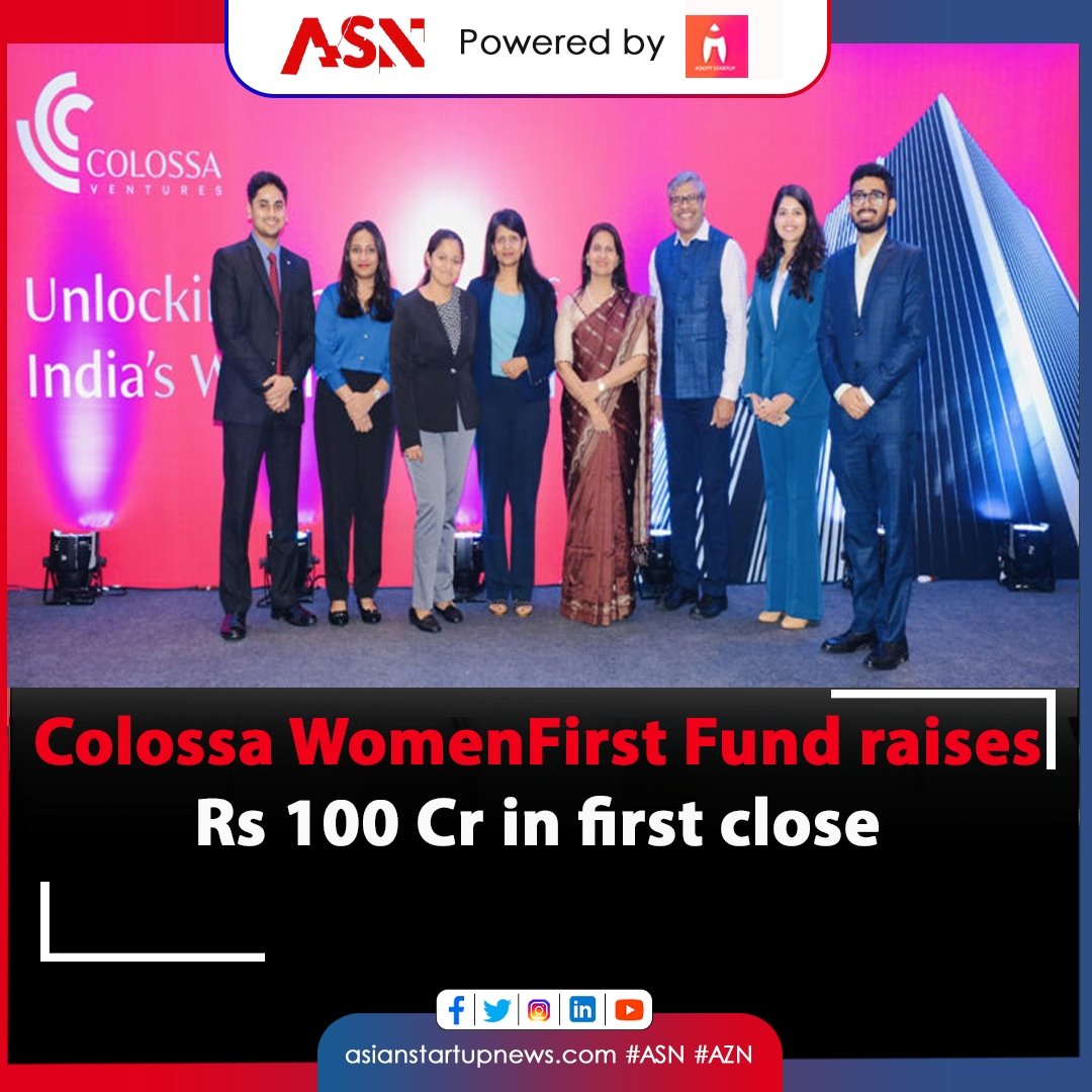 Colossa Ventures, a SEBI-registered independent venture capital management company, has announced the first close of its maiden fund – Colossa WomenFirst Fund at Rs 100 crore.

This news article is Powered by <a href="/adoptstartup/">Adopt Startup</a>

#asianstartups #entrepreneurship #innovation #technews