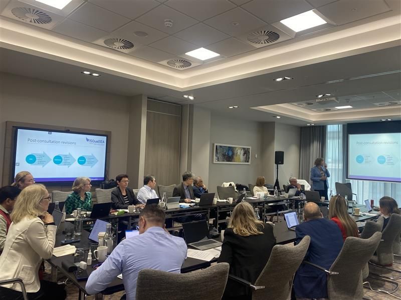 ISQuaEEA's tweet photo. Today at the ISQua EEA Accreditation Council meeting, our project manager @HelenMCrisp presented our progress in revising the 5th editions of the Principles and Standards, helping to shape the future direction of the programme. Great attendance and insightful discussions were had https://t.co/1b4wZFeEND
