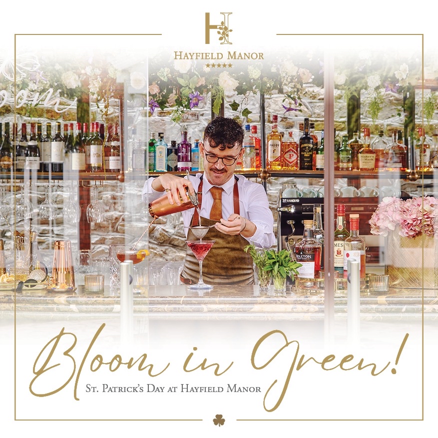 Celebrate St. Patrick's Day & enjoy a cocktail and a sharing board featuring a selection of produce from leading local suppliers for two people in Bloom. Available Saturday 16th & Sunday 17th March from 5pm-8pm for €55.00 for two people. ⁠ Call us to book now on 021 4845900