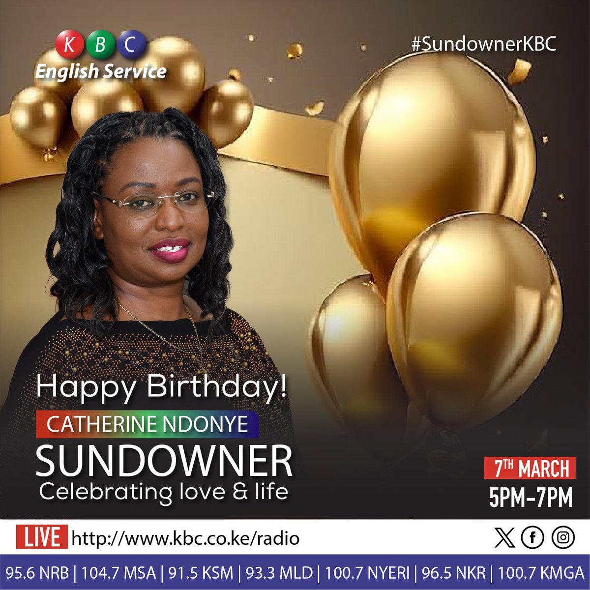 Another trip around the sun It's a special day for me which makes it a special show for you.Come celebrate with me as we say THANK YOU for the gift of life. LIVE: kbc.co.ke/radio/ #SundownerKBC @kbcenglish