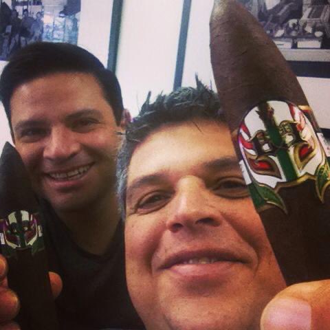 Here’s a throwback pic! - Smoking a #luchador with my buddy <a href="/JackTorano13/">Jack Torano</a> #TBThursday
