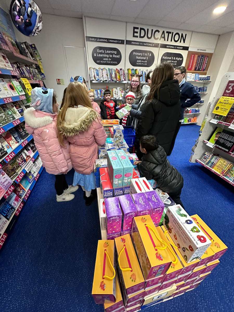Some of our pupils were very excited to head to <a href="/WHSmith/">WHSmith</a> Arbroath to pick some new books during #WorldBookDay2024 Thank you <a href="/WHSmith/">WHSmith</a> for your generous donation!