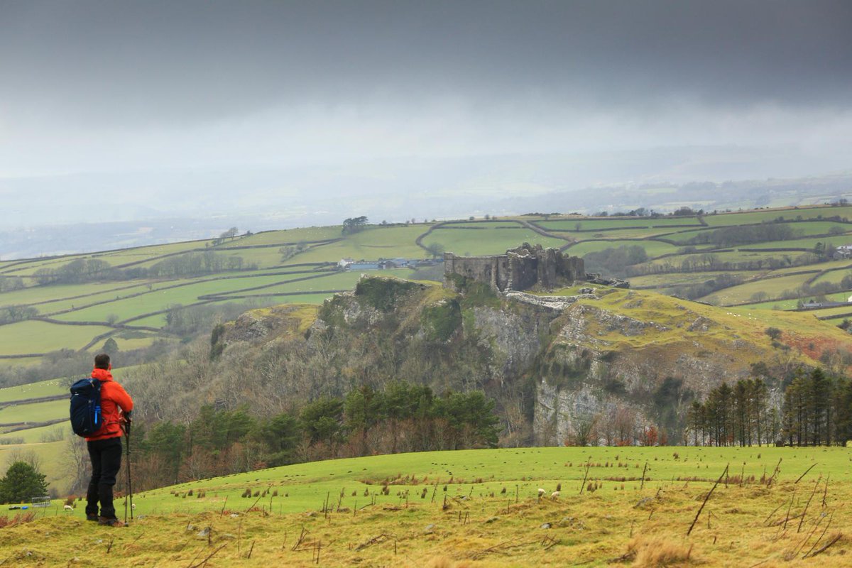 Forts like Castell Carreg Cennen, in the foothills of the Brecon Beacons, are often described as 'romantic'. But is that the right word to use considering their bloody past and reason for being? Nick Hallissey ponders that thought here: countrywalking.co.uk/read/spring-is… Photo: Tom Bailey