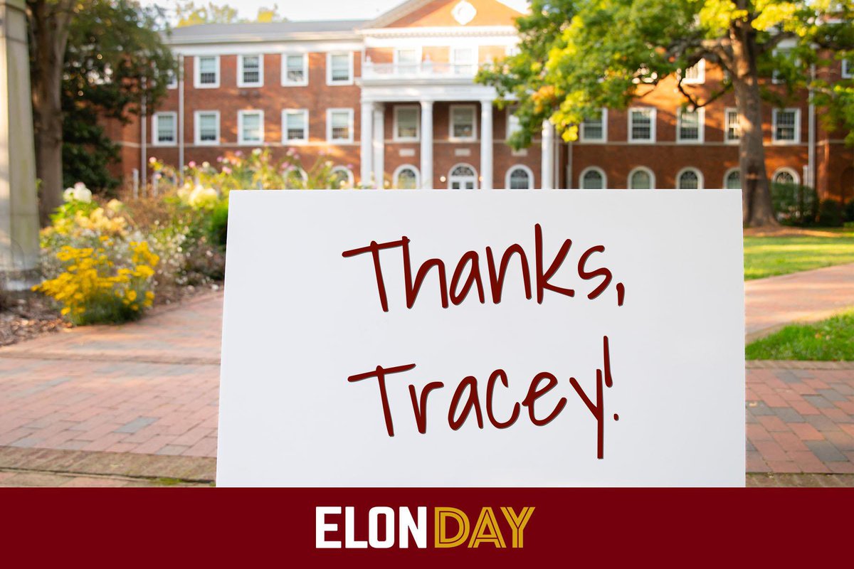 It’s #ElonDay ! Every day I get to witness the power of an Elon education. I give because I believe! @Elon_PA
