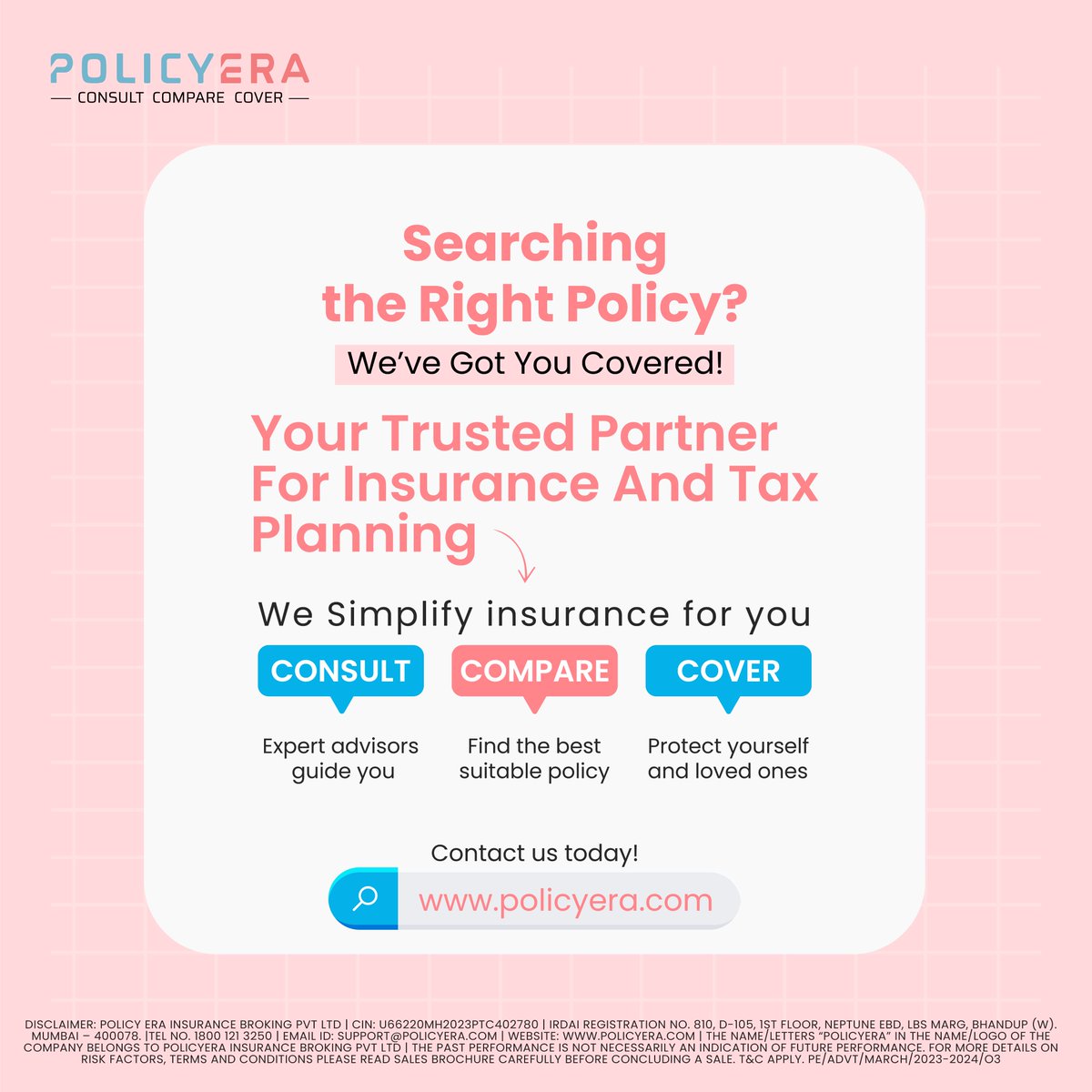 PolicyEra's tweet image. Unlock Tax Savings with Smart Insurance Choices!

Learn how to maximize your savings while securing your future with PolicyEra

#policyera #TaxSmart #insurancehacks #taxsaving #investment  #finance #mutualfunds #financialfreedom #investing #sip #financialplanning #elss #tax