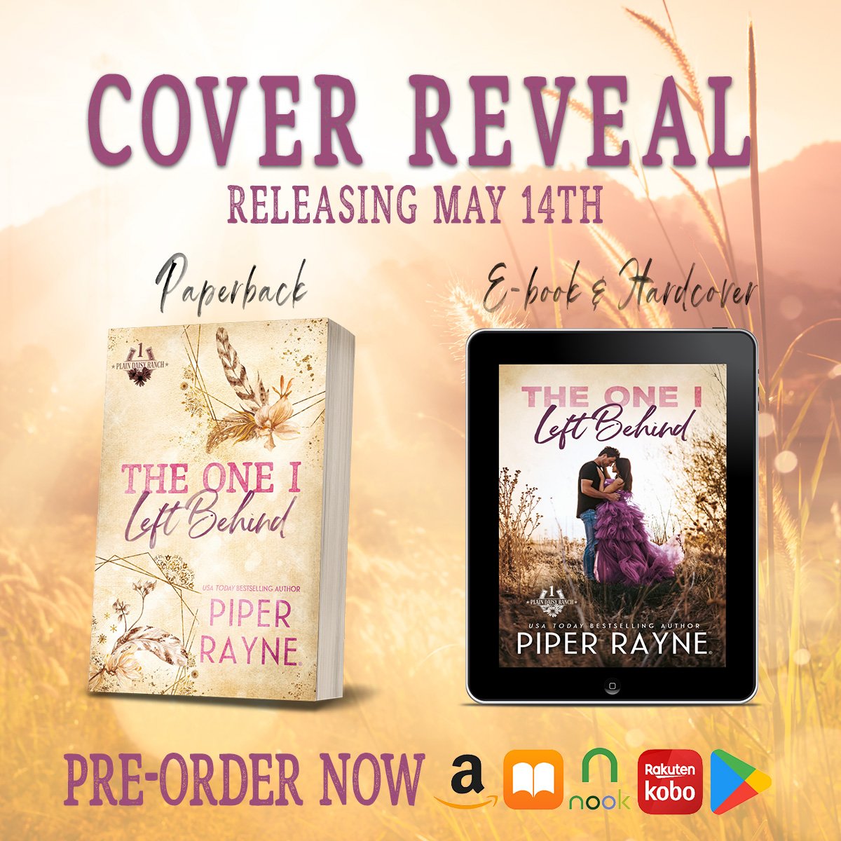 Author @PiperRayneRocks has revealed the gorgeous covers for The One I Left Behind!

Releasing May 14, 2024 

Pre-order today on Amazon, Apple Books, Barnes & Noble, Google Play, and Kobo!
books2read.com/toilb

Add to Goodreads: bit.ly/44SPHm5

#piperrayne