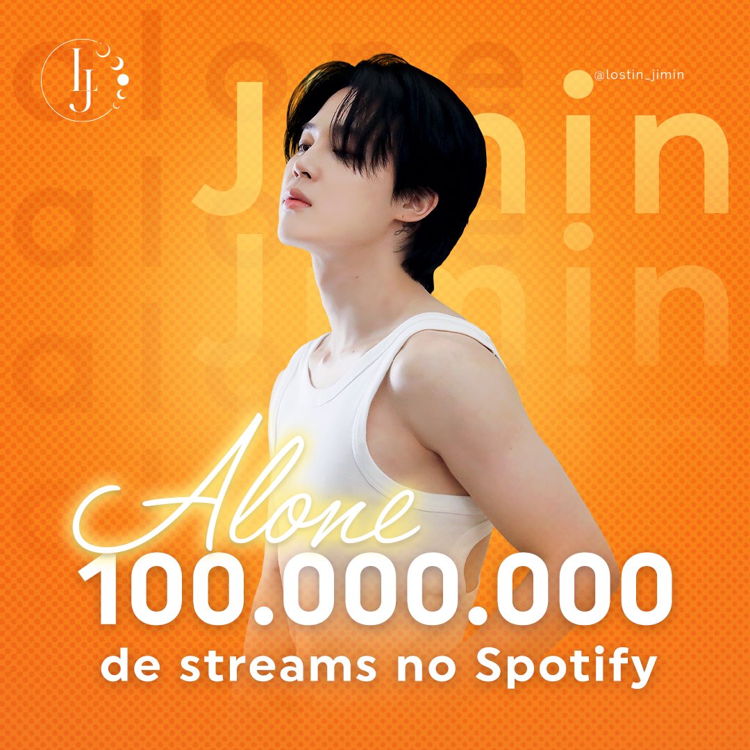 lostin_jimin's tweet photo. 📊 'Alone' ultrapassou 100 MILHÕES de streams no Spotify!

Esta é a penúltima faixa de FACE e a 9ª música de #JIMIN a conquistar o feito! 🔥

Vamos parabeniza-lo? 
CONGRATULATIONS JIMIN
#Alone100M https://t.co/j6J33UUHCd