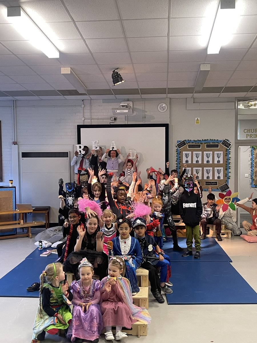 st_peters_read's tweet photo. What a fun-filled @WorldBookDayUK! 
We have had our annual costume catwalk, themed classroom activities that link reading with key skills such as maths, reflection, conversation, traditional games and music as well as our brilliant reading breakfast. Take a look! https://t.co/WrLVzmcFmh