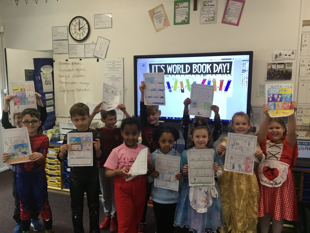 #Y2 are very proud of the comic strips inspired by fairy tales that they have created #worldbookday2024 #reading @BL_Learning