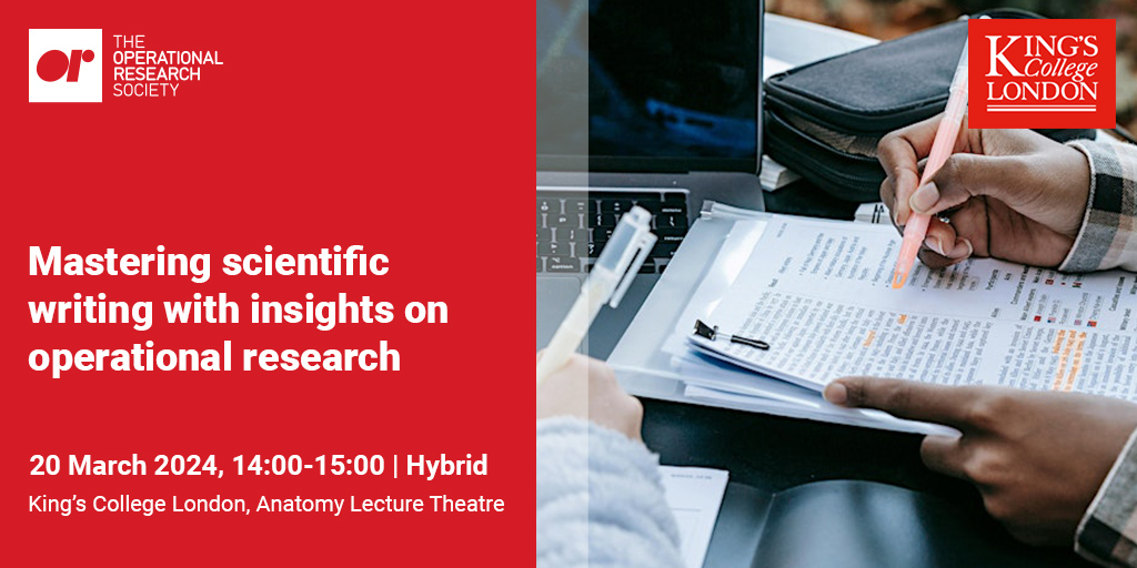 OR Society Research and Publications (@ors_res) on Twitter photo 📢Registration is open now!
Professor Gilbert Laporte will be holding a hybrid event at <a href="/KingsCollegeLon/">King's College London</a> on how to transform manuscripts into successful submissions for highly recognized journals.
🔗Register at eventbrite.co.uk/e/some-advice-…
#ThisIsOR 📢Registration is open now!
Professor Gilbert Laporte will be holding a hybrid event at <a href="/KingsCollegeLon/">King's College London</a> on how to transform manuscripts into successful submissions for highly recognized journals.
🔗Register at eventbrite.co.uk/e/some-advice-…
#ThisIsOR