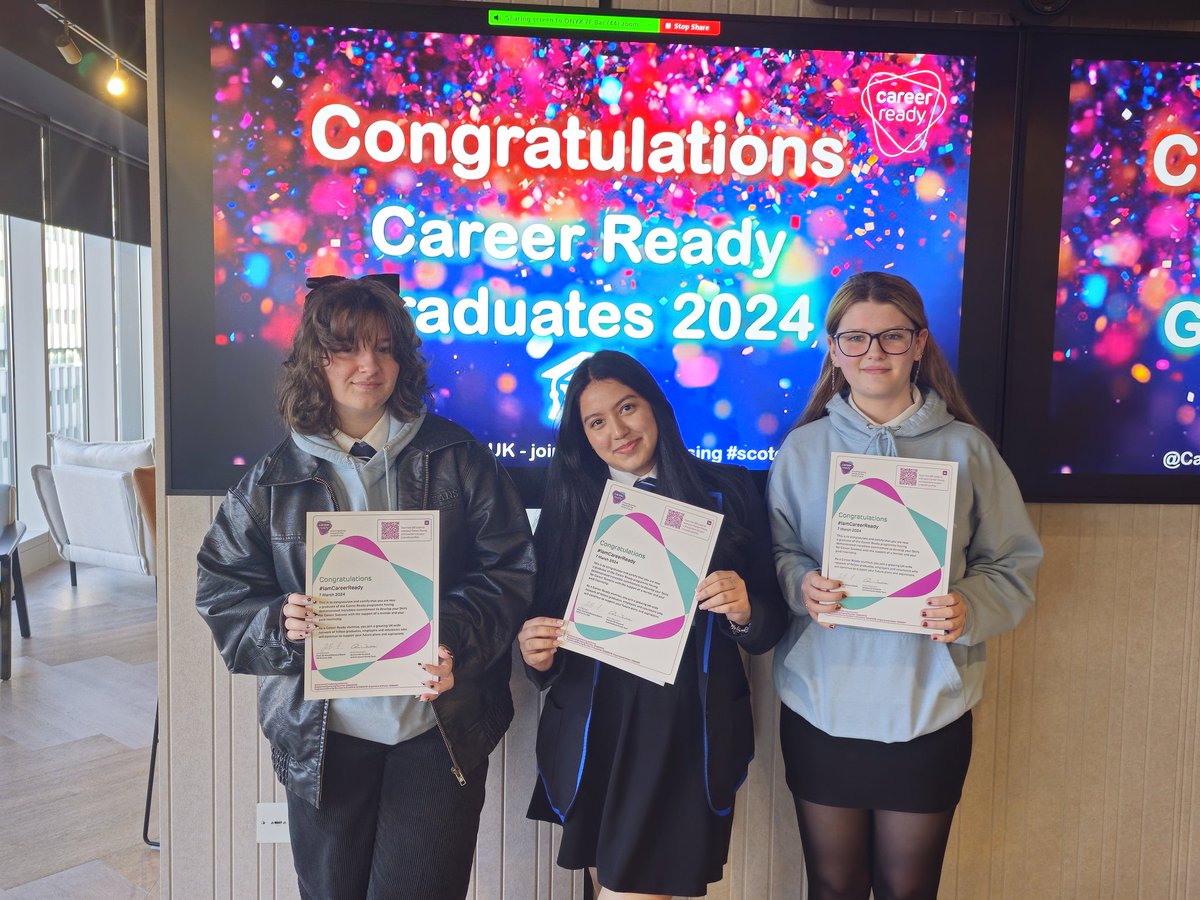 Congratulations to our <a href="/stmargaretglas/">St Margaret Mary's Secondary School</a> Career Ready  graduates 2024! Well done on your hard work and commitment to the programme! You have done the school proud !  #dyw #scotsgrad24 #careeready