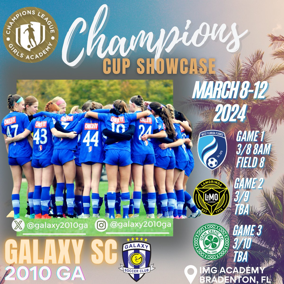 ✈️Travel day❗️❗️❗️On our way to IMG for the GA Champions Cup Showcase 🌴☀️⚽️. Thank you @GAcademyLeague for the invite to come play with some of the 🔝teams in the country.