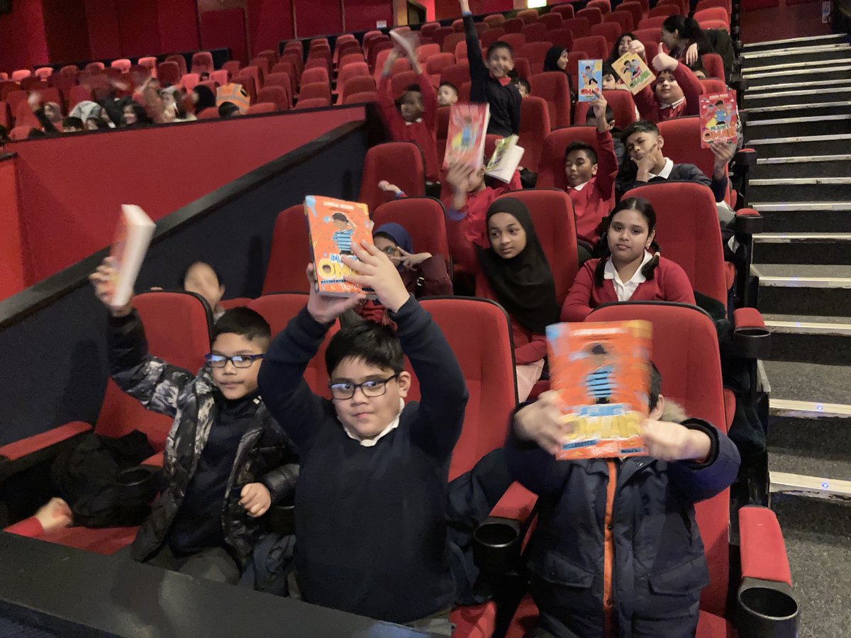 MayflowerSch's tweet photo. #WorldBookDay #Reading #HockneyClass #Year5 #UKS2: We had a wonderful session with Zanib Mian, a famous author at Genesis Cinema Hall in East London, we listened to the author and bought some of her books - signed by Zanib Mian. https://t.co/owFKsWlo8P