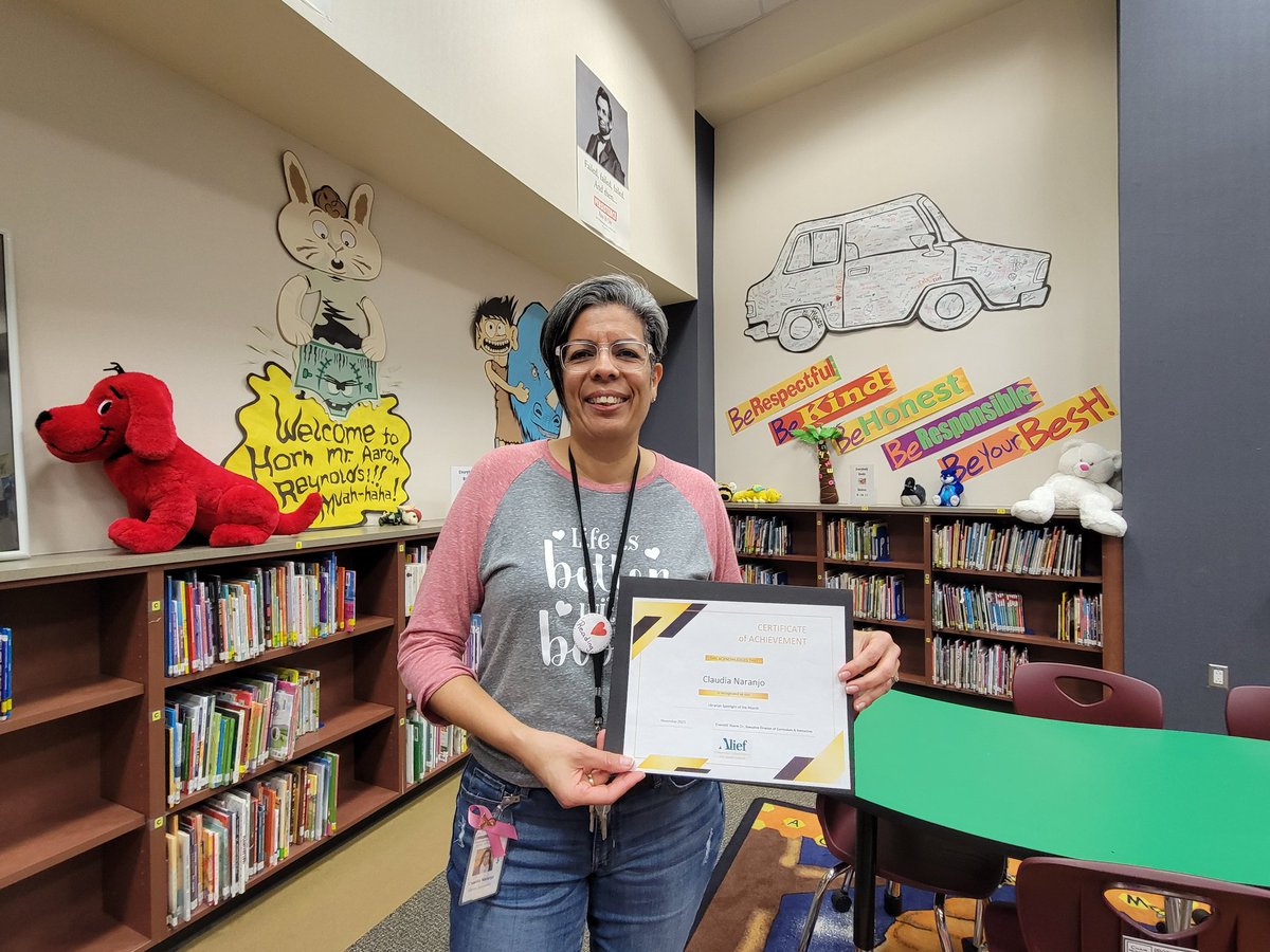 Thank you @AliefISD @Alief_Libraries for spotlighting the work our libraries do for our students, staff, and the community. @Horn_Dream_Big #AliefProud #morethanbooks #read4fun #STEAM #Makers #makersplace