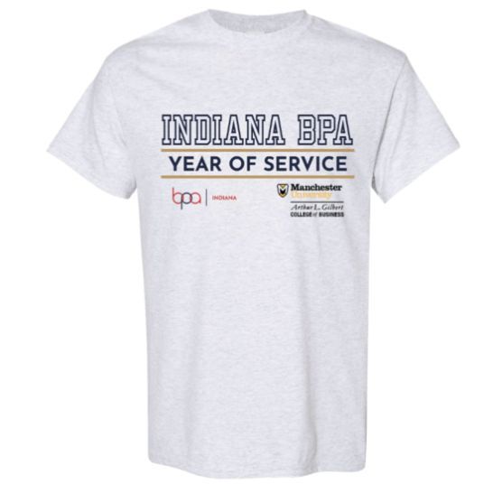inbpa's tweet photo. Shoutout to our 2024 SLC Platinum Sponsor: Manchester University, Arthur L. Gilbert College of Business! Thank you, Manchester University, for your generous support of Indiana BPA and for sponsoring our awesome conference t-shirts! #INBPA #bpaallday #seizetheopportunity https://t.co/nG9pOSDQ93